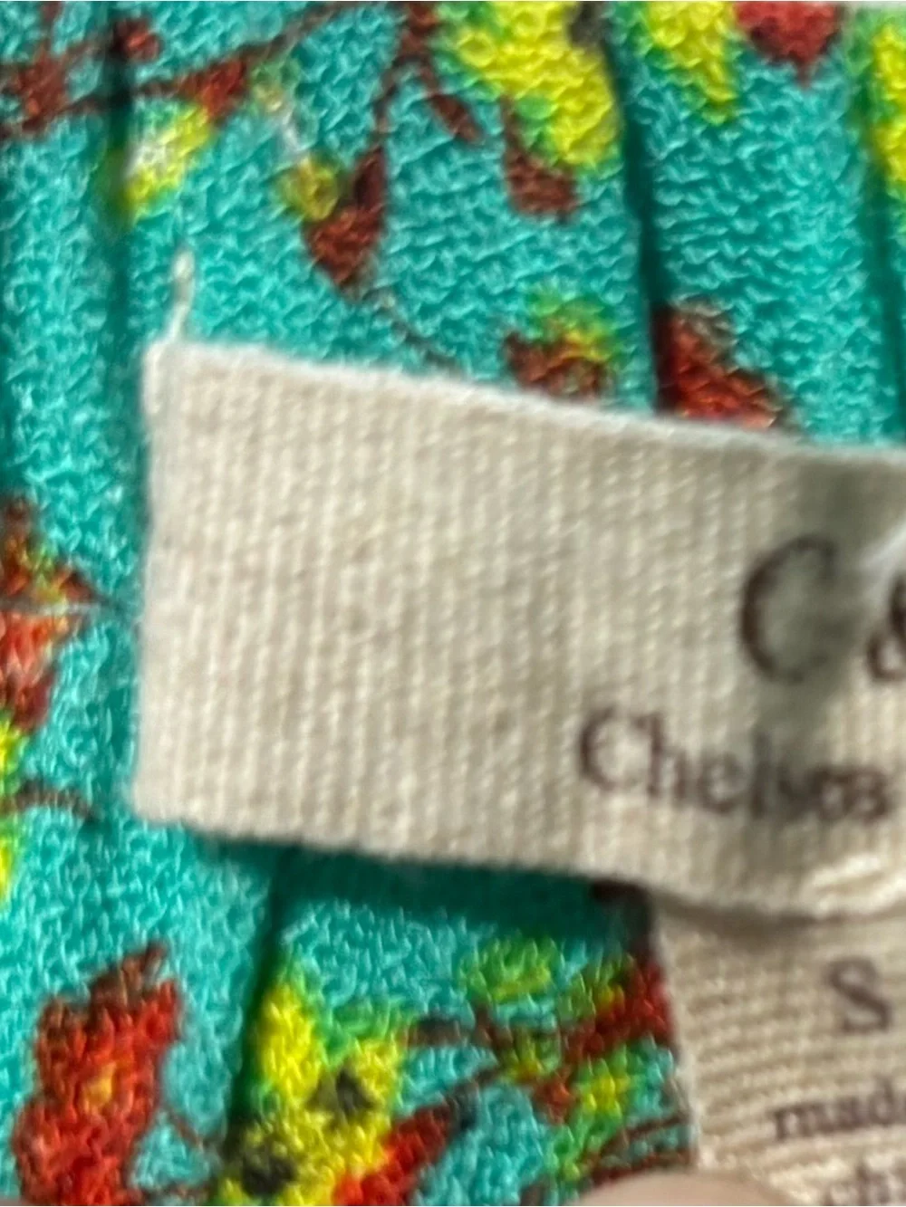 Chelsea & Violet Teal Floral Mini Skirt women’s Small Ruffles